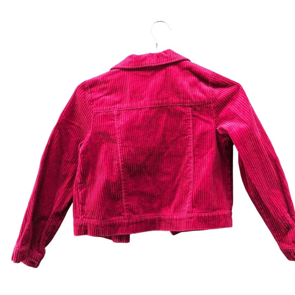 Cynthia Rowley Girls 10-12‎ (L) Pink Corduroy Jacket Cropped Cotton